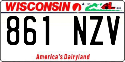 WI license plate 861NZV
