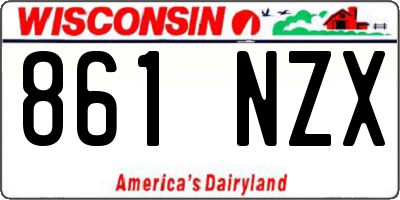 WI license plate 861NZX