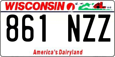 WI license plate 861NZZ