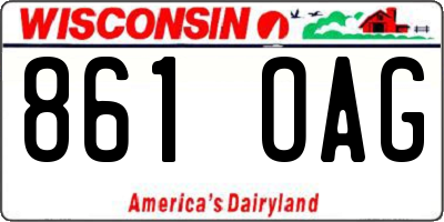 WI license plate 861OAG