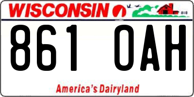 WI license plate 861OAH