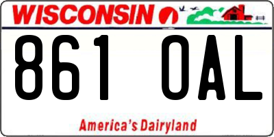 WI license plate 861OAL