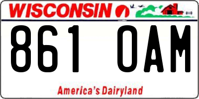 WI license plate 861OAM