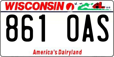 WI license plate 861OAS