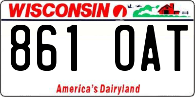WI license plate 861OAT