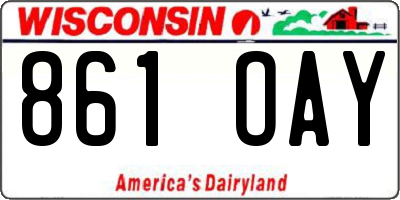 WI license plate 861OAY