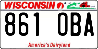 WI license plate 861OBA