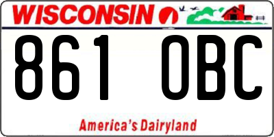 WI license plate 861OBC