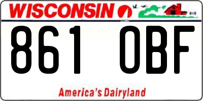 WI license plate 861OBF
