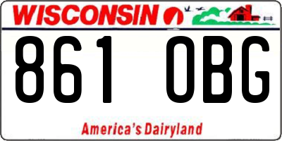 WI license plate 861OBG
