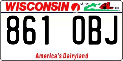 WI license plate 861OBJ