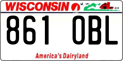 WI license plate 861OBL