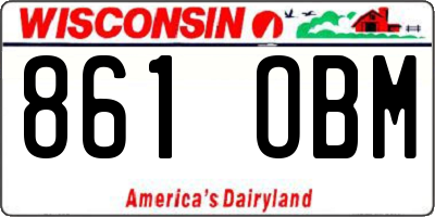 WI license plate 861OBM