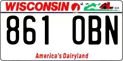 WI license plate 861OBN