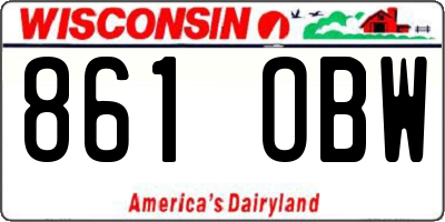 WI license plate 861OBW