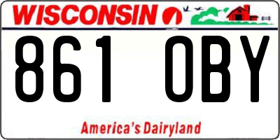 WI license plate 861OBY