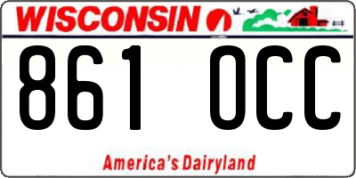 WI license plate 861OCC