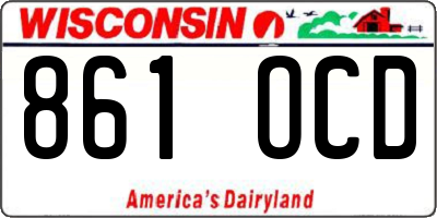 WI license plate 861OCD