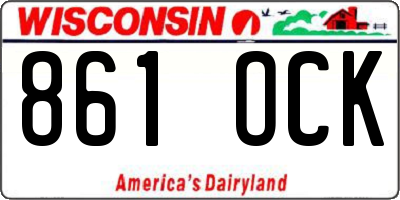 WI license plate 861OCK