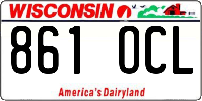 WI license plate 861OCL