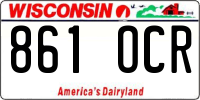WI license plate 861OCR