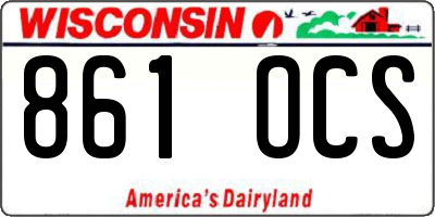 WI license plate 861OCS