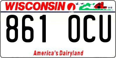 WI license plate 861OCU