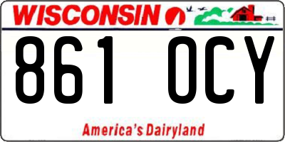 WI license plate 861OCY