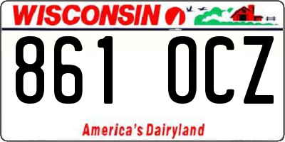 WI license plate 861OCZ