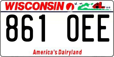 WI license plate 861OEE