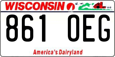 WI license plate 861OEG
