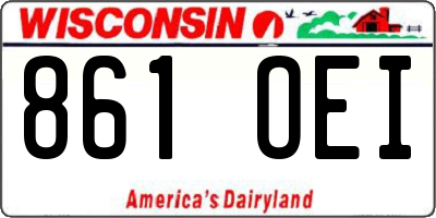 WI license plate 861OEI