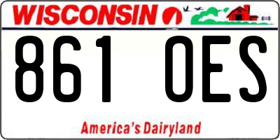 WI license plate 861OES