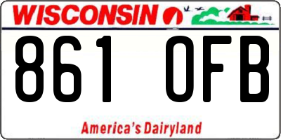 WI license plate 861OFB