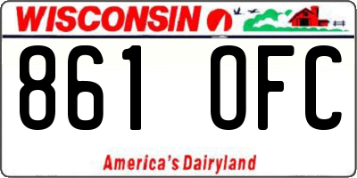 WI license plate 861OFC