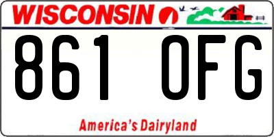 WI license plate 861OFG