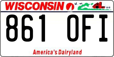 WI license plate 861OFI