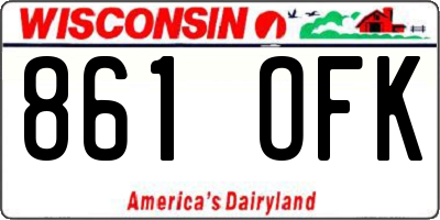 WI license plate 861OFK