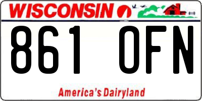 WI license plate 861OFN
