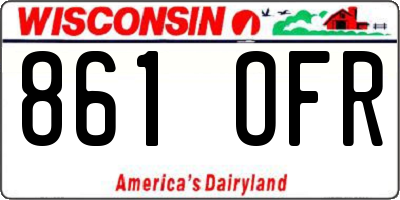 WI license plate 861OFR