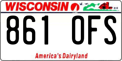 WI license plate 861OFS