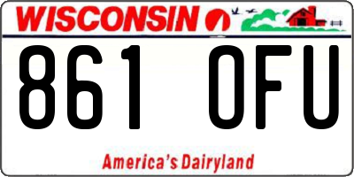 WI license plate 861OFU