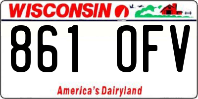 WI license plate 861OFV
