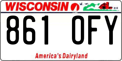 WI license plate 861OFY