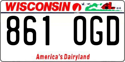 WI license plate 861OGD