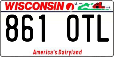 WI license plate 861OTL