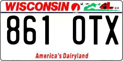 WI license plate 861OTX