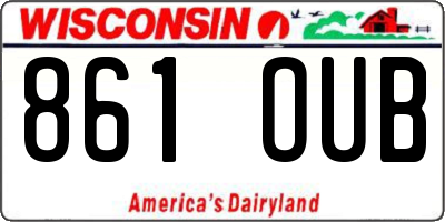 WI license plate 861OUB