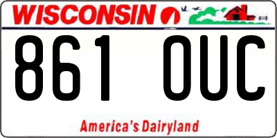 WI license plate 861OUC
