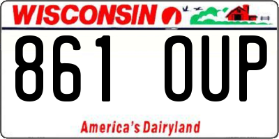 WI license plate 861OUP